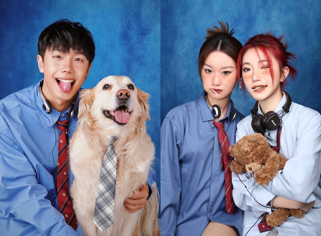 双人/人宠 美式证件照